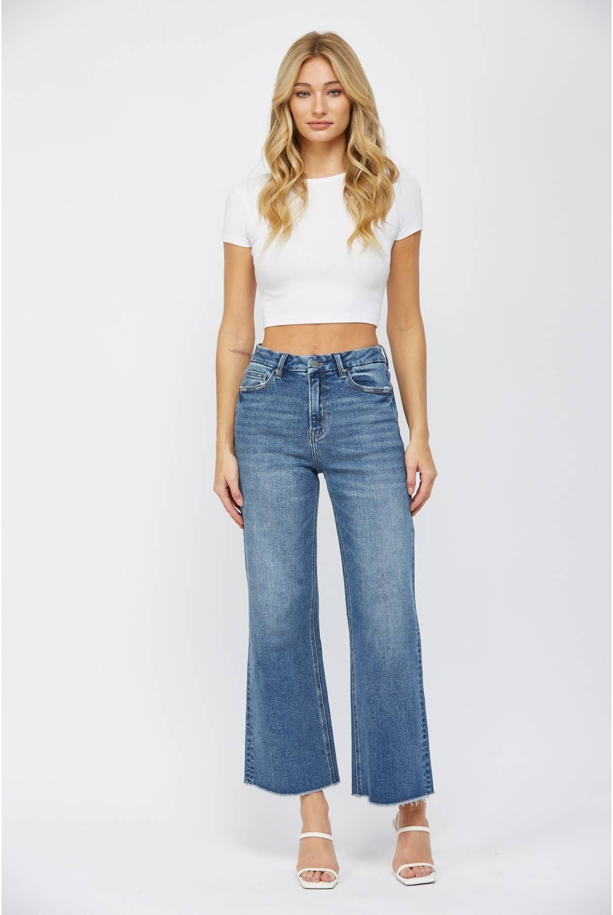 High Waist Wide Leg Mica Denim Jeans-Jeans-Mica Denim-Stuffology - Where Vintage Meets Modern, A Boutique for Real Women in Crosbyton, TX