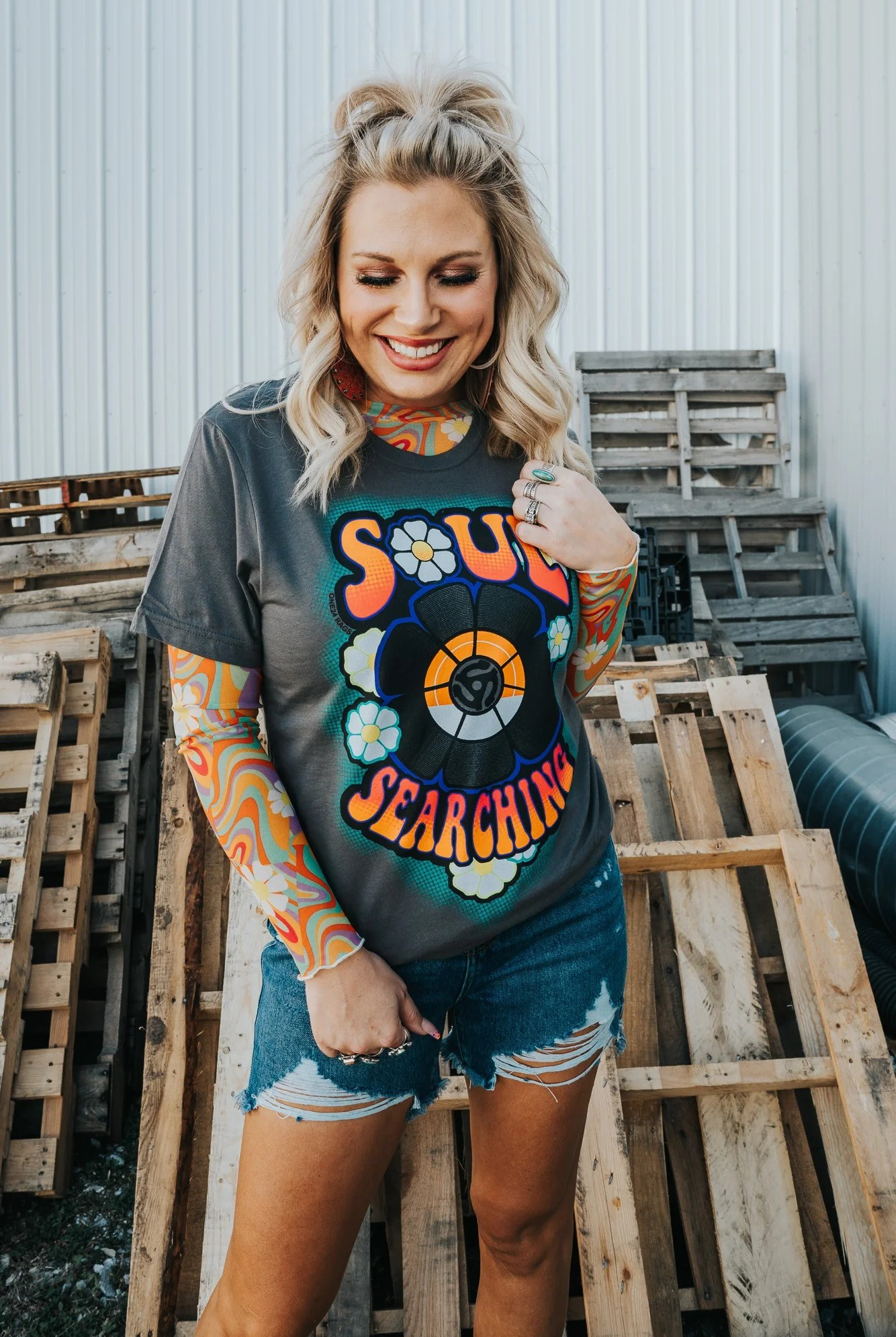 Soul Searching Graphic Tee / Stuffology Boutique-Graphic Tees-One24 Rags-Stuffology - Where Vintage Meets Modern, A Boutique for Real Women in Crosbyton, TX