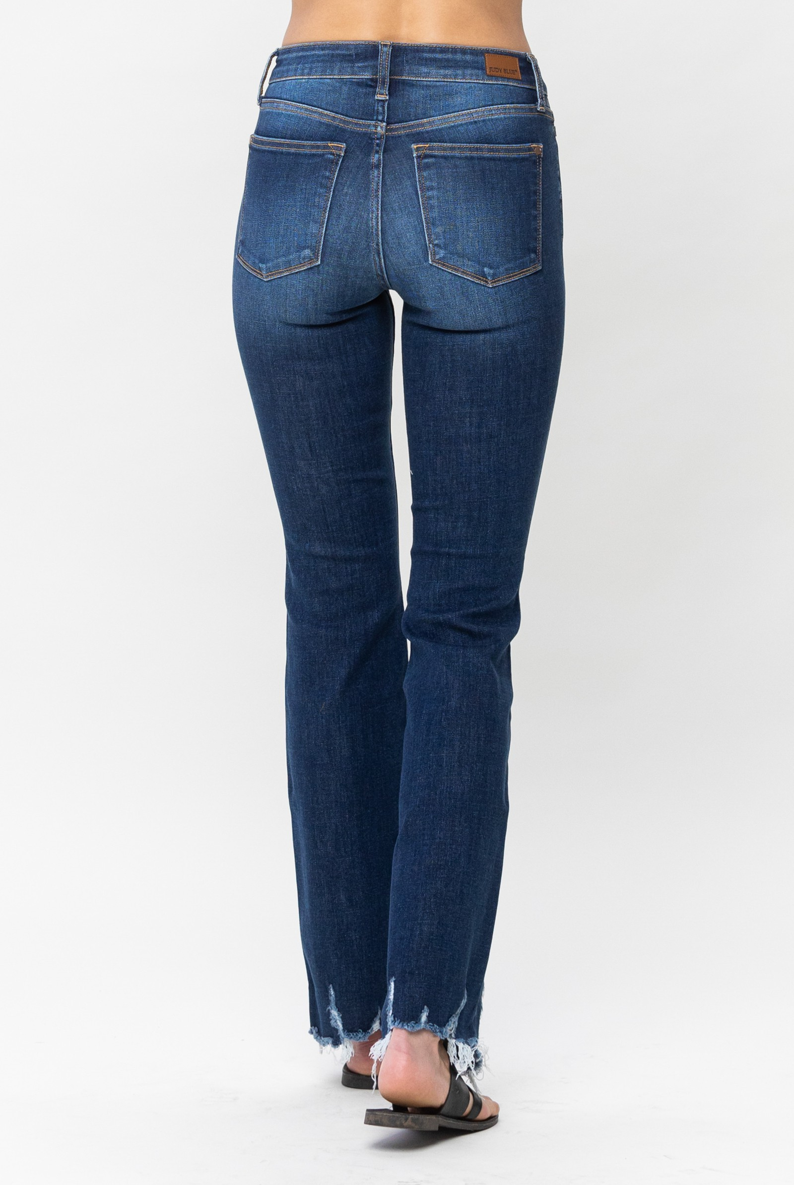 JUDY BLUE MID RISE NON-DISTRESSED BOOT CUTJEANS / STUFFOLOGY BOUTIQUE-Jeans-JUDY BLUE-Stuffology - Where Vintage Meets Modern, A Boutique for Real Women in Crosbyton, TX