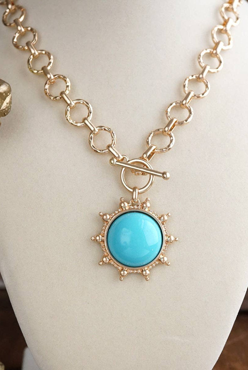 Suncrest Duo – Toggle Charm Chain Necklace-PennyLine inc-Stuffology - Where Vintage Meets Modern, A Boutique for Real Women in Crosbyton, TX