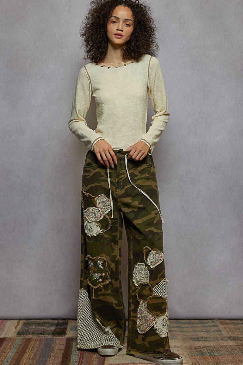 POL Clothing - Long Sleeve Knit Top with Stud Details-Pol Clothing-Stuffology - Where Vintage Meets Modern, A Boutique for Real Women in Crosbyton, TX