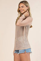 SOLID MOCK NECK MESH TOP-MESH TOP-Avery-Stuffology - Where Vintage Meets Modern, A Boutique for Real Women in Crosbyton, TX