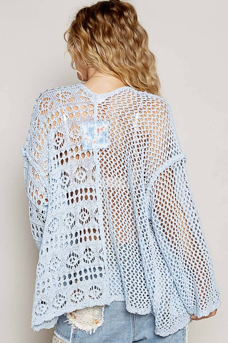 Long sleeve solid thin sweater cardigan top-Sweater Cardigan-Pol Clothing-Stuffology - Where Vintage Meets Modern, A Boutique for Real Women in Crosbyton, TX