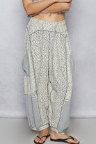 POL Clothing Floral Patch Knit Joggers-Joggers-Pol Clothing-Stuffology - Where Vintage Meets Modern, A Boutique for Real Women in Crosbyton, TX