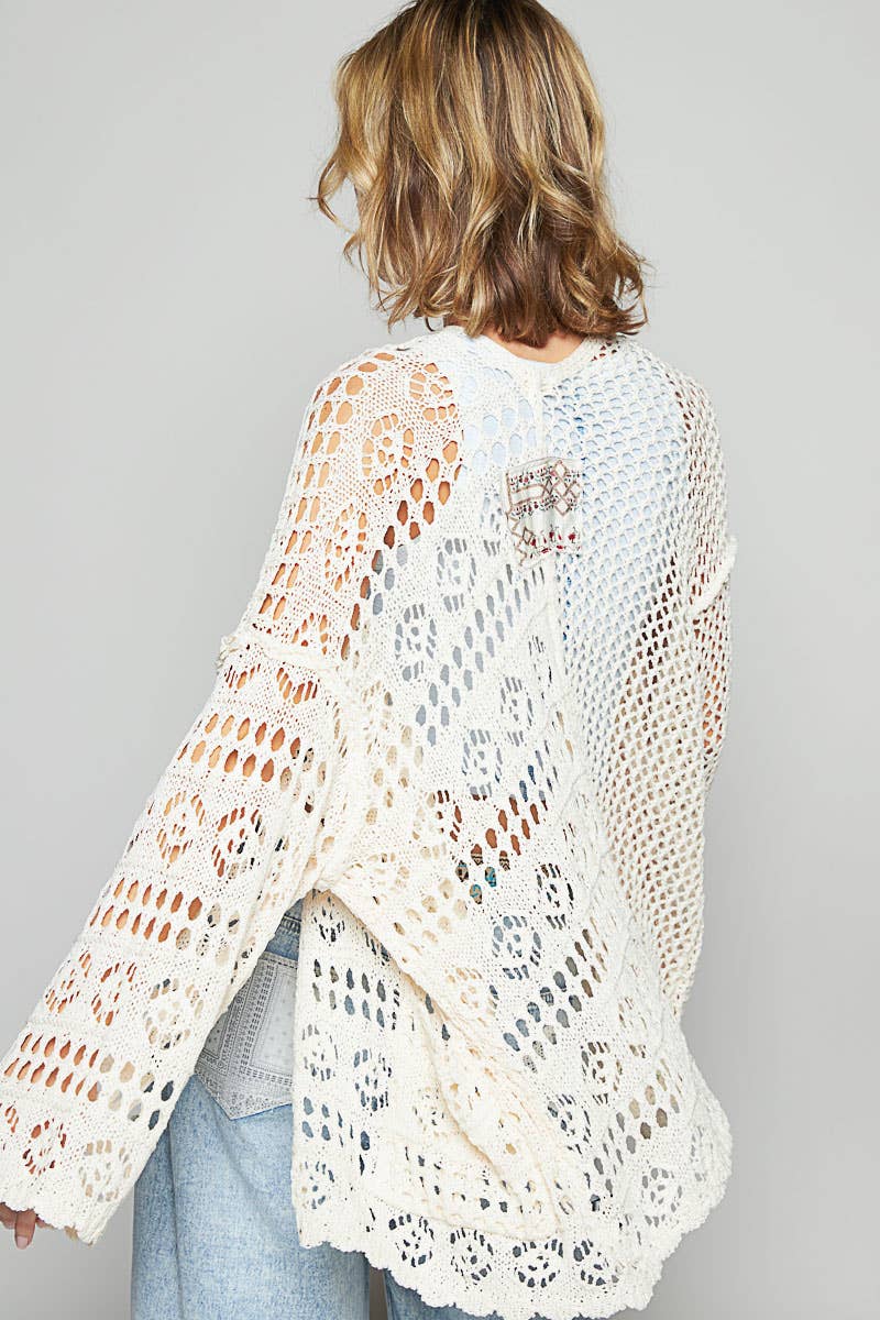 Long sleeve solid thin sweater cardigan top-Sweater Cardigan-Pol Clothing-Stuffology - Where Vintage Meets Modern, A Boutique for Real Women in Crosbyton, TX