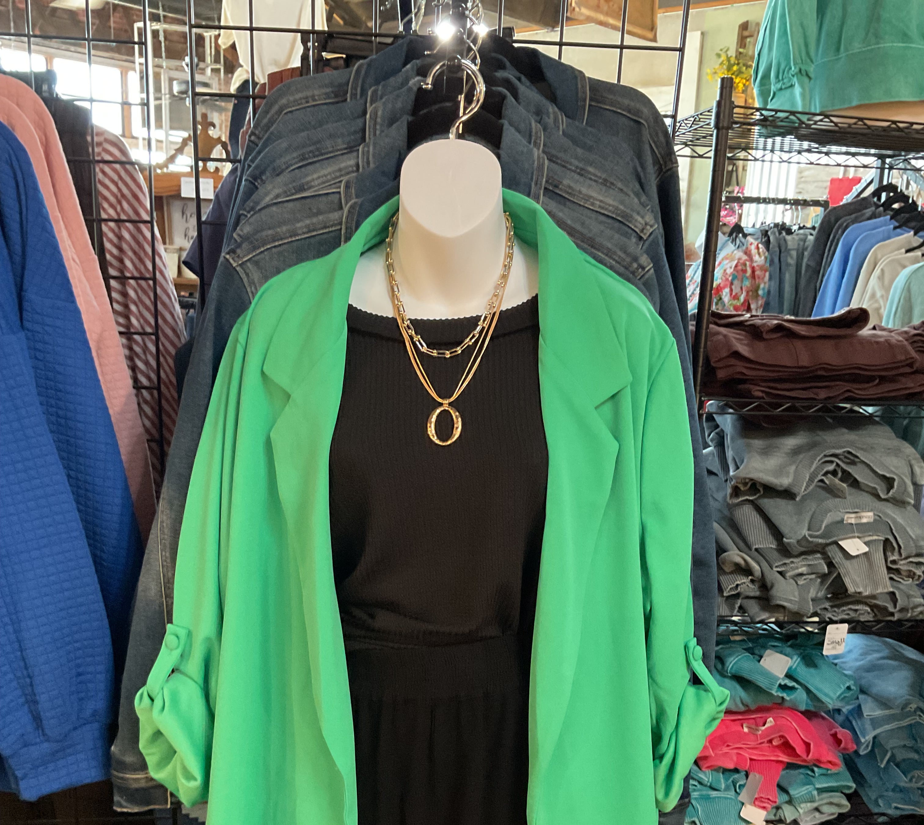 Open Front Boyfriend Blazer-Dear Scarlett-Stuffology - Where Vintage Meets Modern, A Boutique for Real Women in Crosbyton, TX