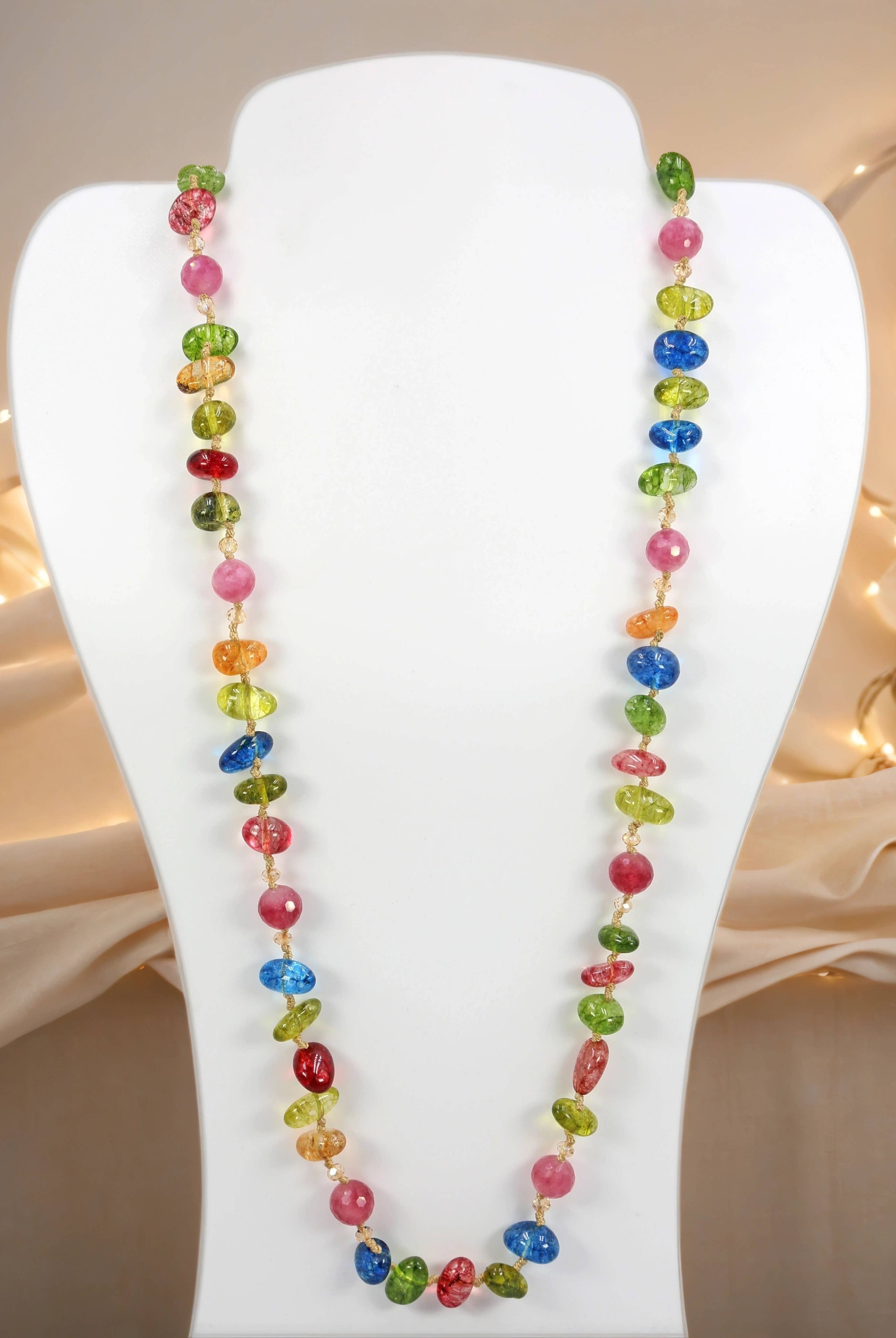 Agate Multicolor Necklace-Necklaces-IST Jewelry-Stuffology - Where Vintage Meets Modern, A Boutique for Real Women in Crosbyton, TX