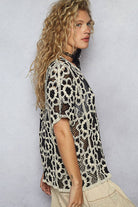 POL Clothing Round neck short sleeve crochet knit top-Top-Pol Clothing-Stuffology - Where Vintage Meets Modern, A Boutique for Real Women in Crosbyton, TX