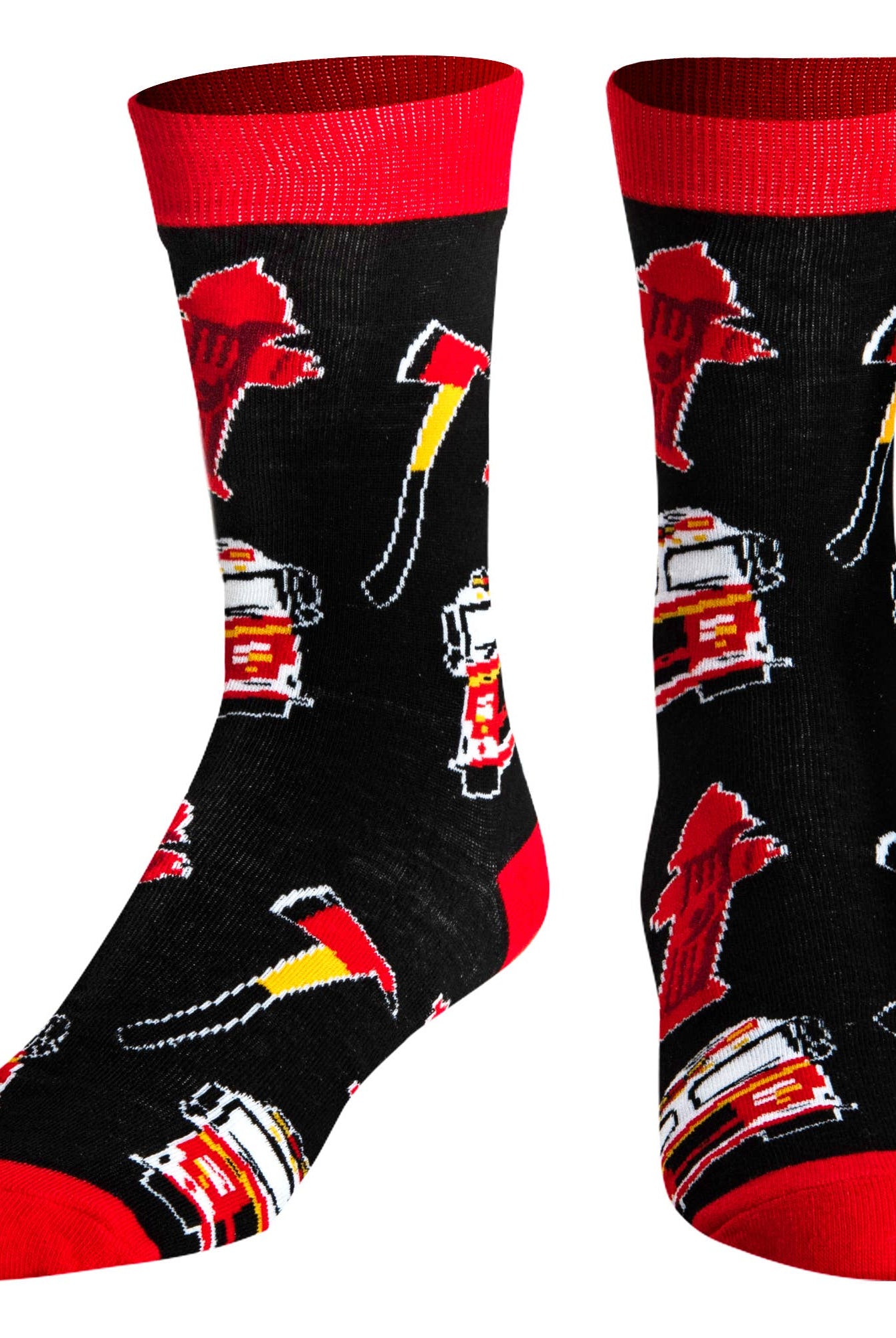 Firefighter - Mens Crew Folded - Crazy Socks | Stuffology Boutique-Socks-Crazy Socks-Stuffology - Where Vintage Meets Modern, A Boutique for Real Women in Crosbyton, TX