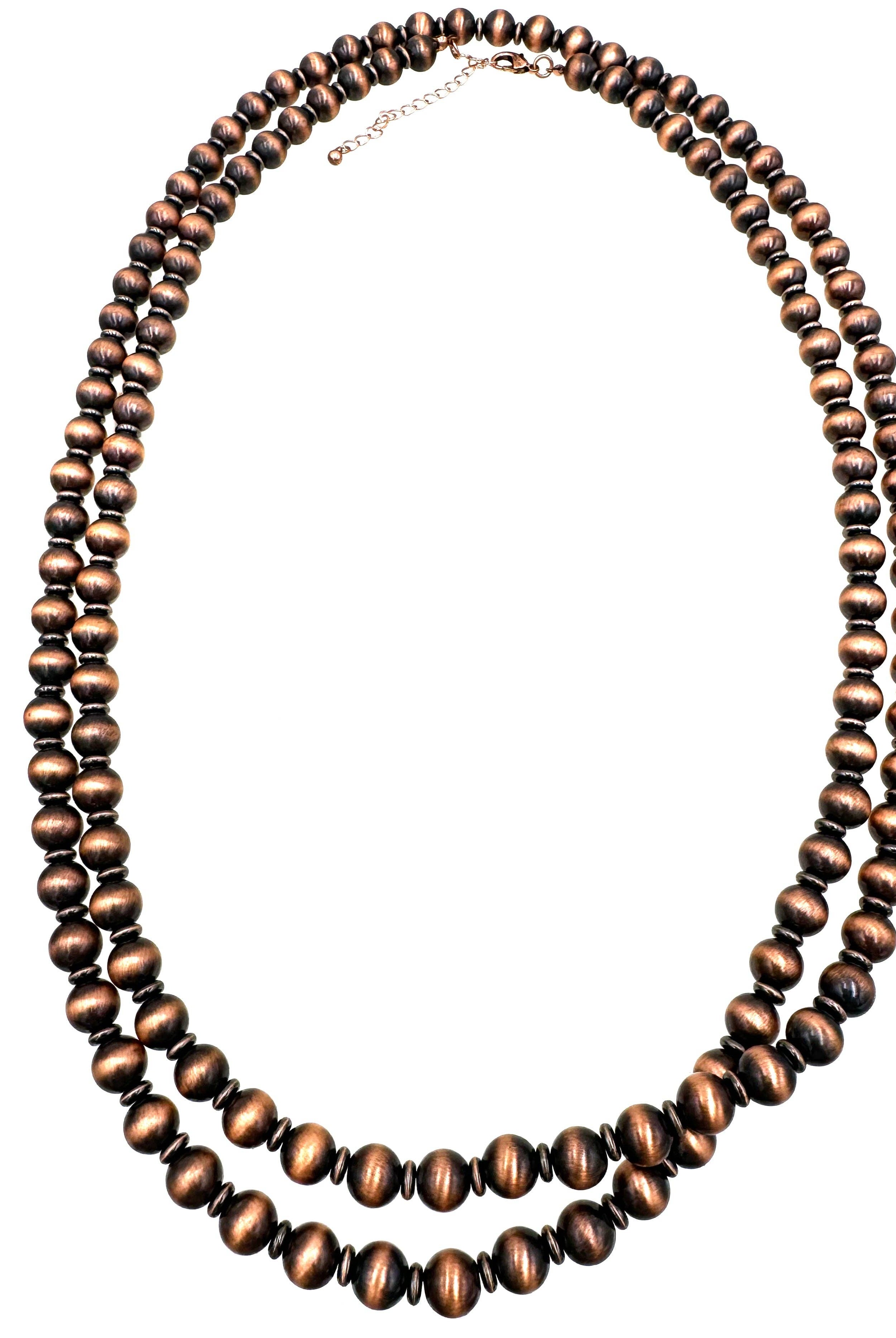 Navajo Large Beads Versatile Long 60 inch Necklace-Necklaces-Lunar Deer-Stuffology - Where Vintage Meets Modern, A Boutique for Real Women in Crosbyton, TX