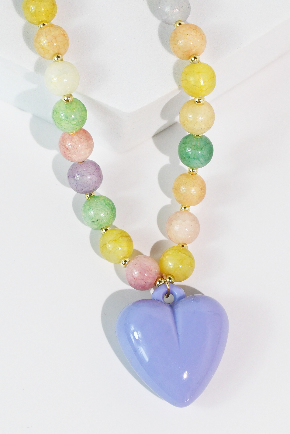Happy colorful heart Necklace-necklace-Treasure Jewels Inc.-Stuffology - Where Vintage Meets Modern, A Boutique for Real Women in Crosbyton, TX