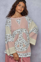 POL Clothing - Peace Sign Top-Pullover Top-Pol Clothing-Stuffology - Where Vintage Meets Modern, A Boutique for Real Women in Crosbyton, TX