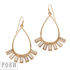 Teardrop earring with rhinestones | Stuffology Boutique-Earrings-Pink Panache Brands-Stuffology - Where Vintage Meets Modern, A Boutique for Real Women in Crosbyton, TX