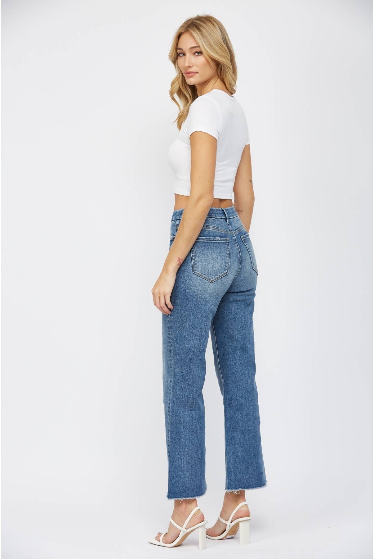 High Waist Wide Leg Mica Denim Jeans-Jeans-Mica Denim-Stuffology - Where Vintage Meets Modern, A Boutique for Real Women in Crosbyton, TX