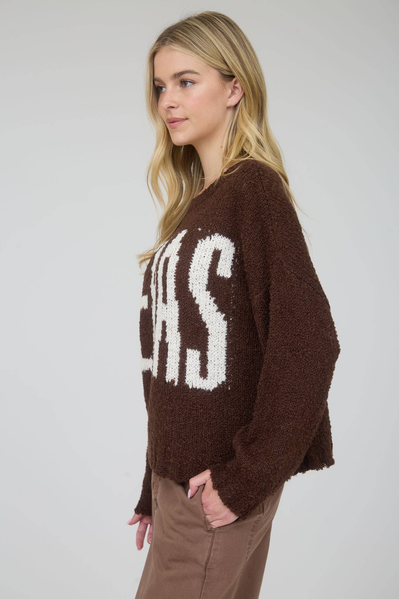 TEXAS CHUNKY KNIT LONG SLEEVE PULLOVER SWEATER-Sweaters-J.O.A-Stuffology - Where Vintage Meets Modern, A Boutique for Real Women in Crosbyton, TX