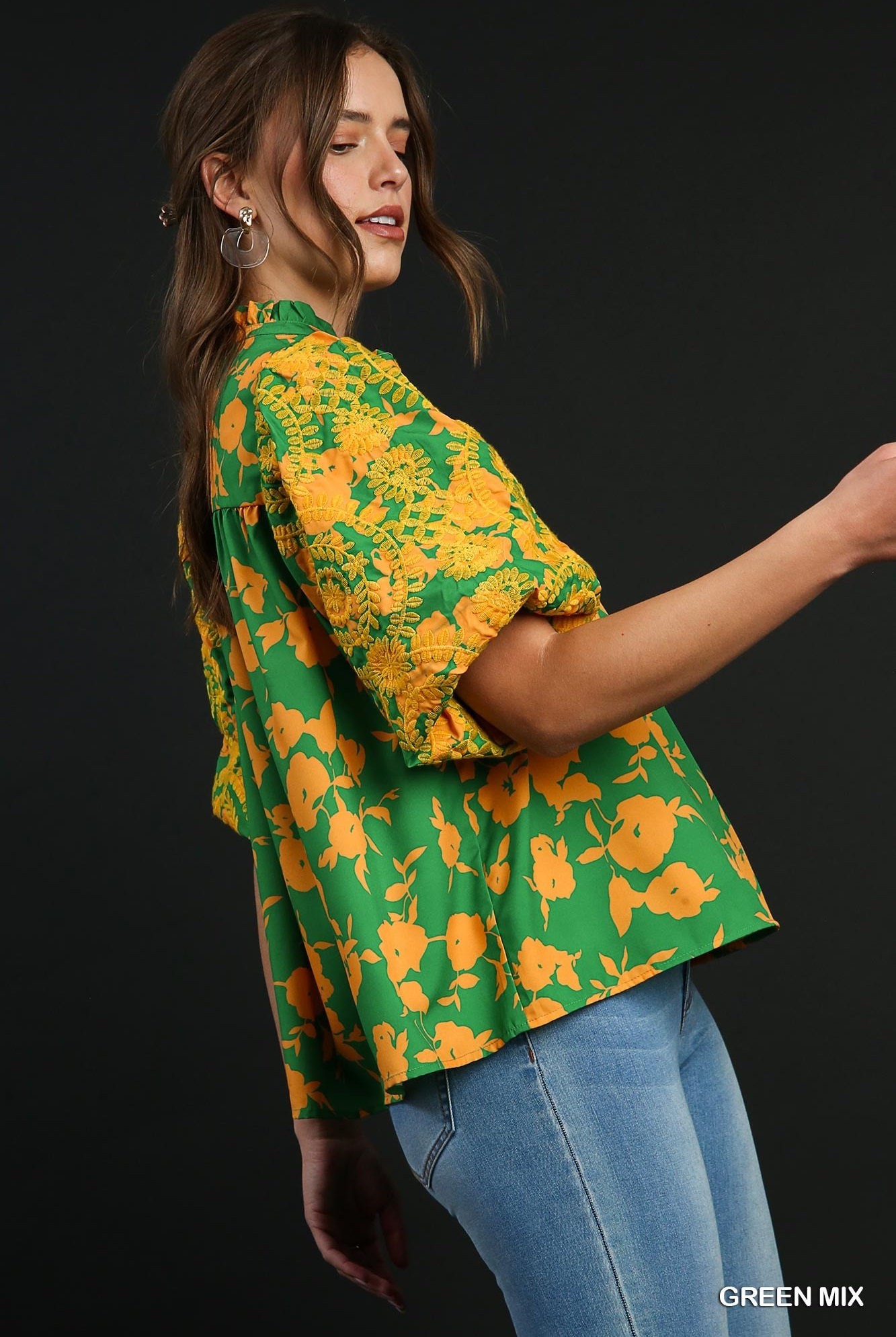 Boho Style!! Teal and Black Leaf and Flower Print Kimono!! / STUFFOLOGY BOUTIQUE-Kimonos-Urbanista-Stuffology - Where Vintage Meets Modern, A Boutique for Real Women in Crosbyton, TX
