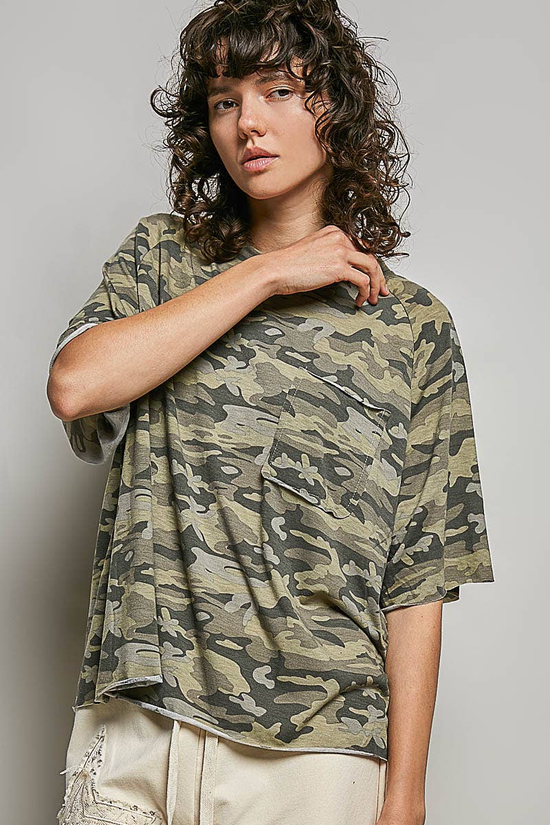 POL Clothing Vintage Washed Relaxed Fit Camo Tee-Tees-Pol Clothing-Stuffology - Where Vintage Meets Modern, A Boutique for Real Women in Crosbyton, TX