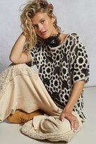 POL Clothing Round neck short sleeve crochet knit top-Top-Pol Clothing-Stuffology - Where Vintage Meets Modern, A Boutique for Real Women in Crosbyton, TX