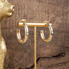 Classic Bubble Hoops – Gold with Crystal, Pearl, or Turquoise-Earrings-PennyLine inc-Stuffology - Where Vintage Meets Modern, A Boutique for Real Women in Crosbyton, TX
