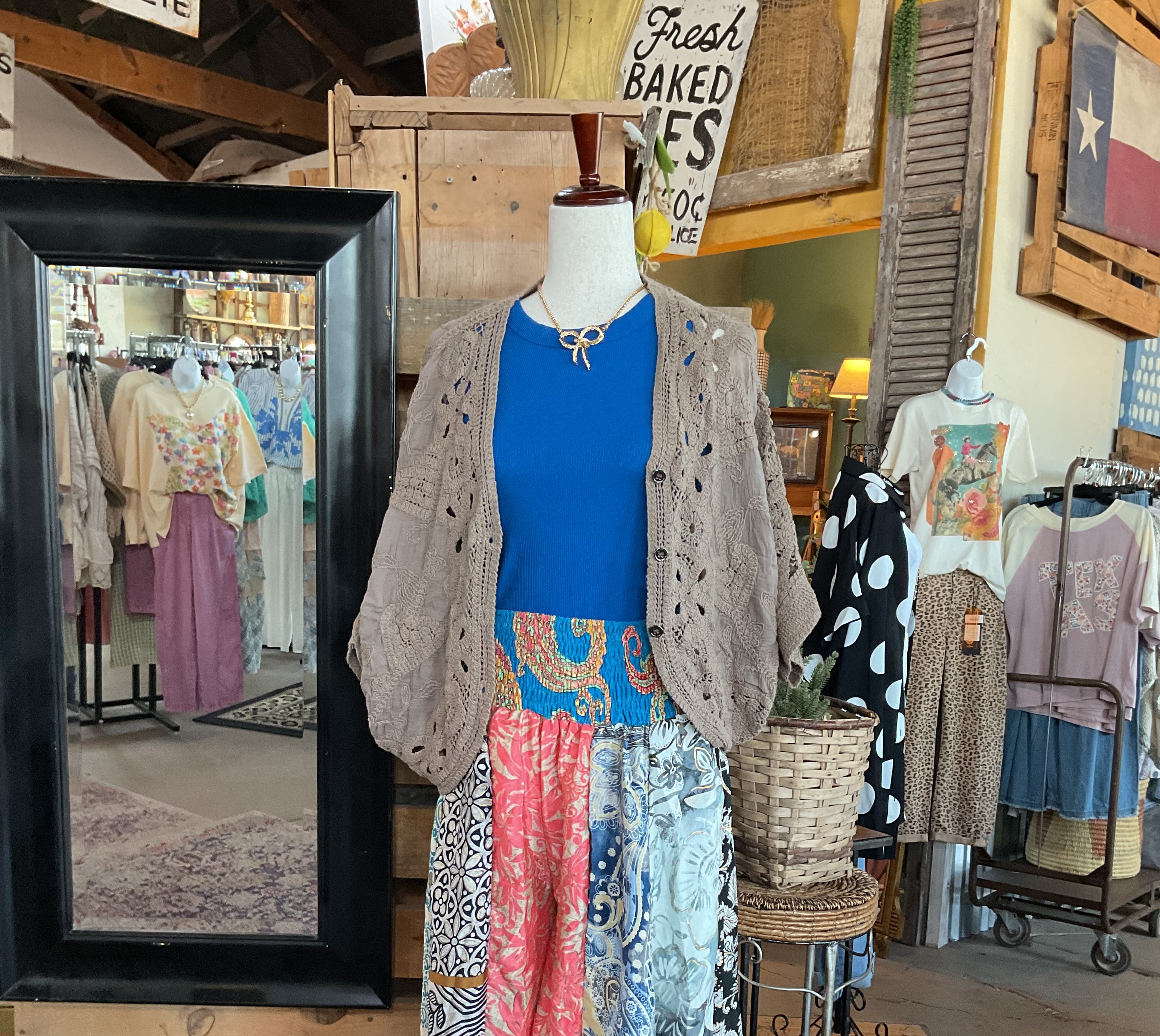 One-of-a-Kind Metallic Highlight Wide-Leg Pants-Pants-POL Clothing-Stuffology - Where Vintage Meets Modern, A Boutique for Real Women in Crosbyton, TX