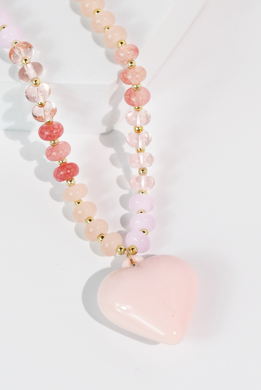 Happy colorful heart Necklace-necklace-Treasure Jewels Inc.-Stuffology - Where Vintage Meets Modern, A Boutique for Real Women in Crosbyton, TX