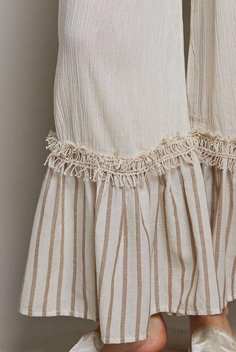 Sand Dune Ruffle Pants-Wide Leg Pants-Pol Clothing-Stuffology - Where Vintage Meets Modern, A Boutique for Real Women in Crosbyton, TX