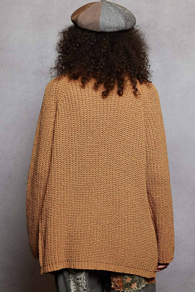 POL Clothing - Long sleeve front pocket chenille sweater open cardigan-Sweater Cardigan-Pol Clothing-Stuffology - Where Vintage Meets Modern, A Boutique for Real Women in Crosbyton, TX