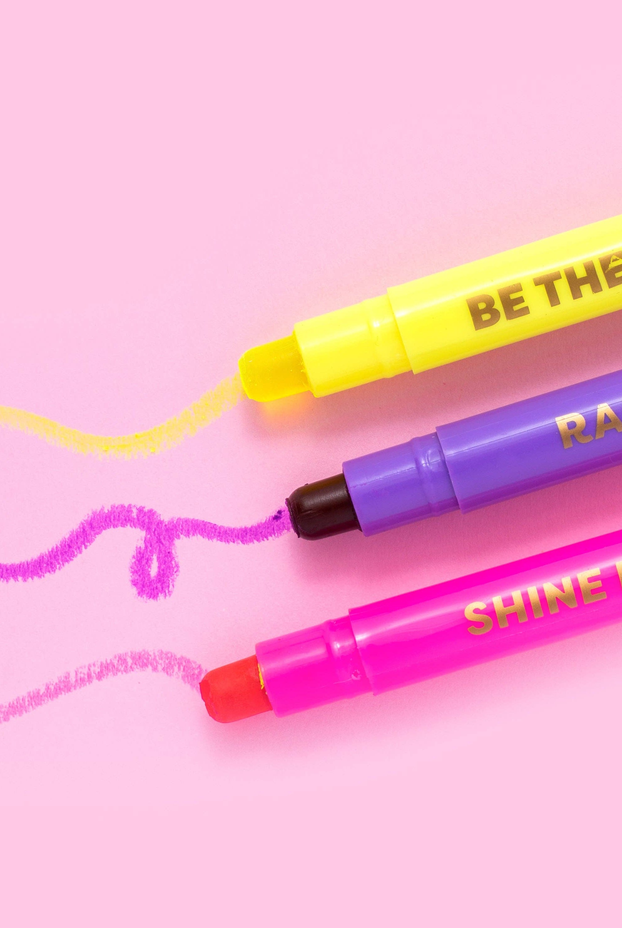 Wax Highlighter Set - Motivational - Asst Clrs - 3 Piece Set-HIGHLIGHTERS-Taylor Elliott Designs-Stuffology - Where Vintage Meets Modern, A Boutique for Real Women in Crosbyton, TX