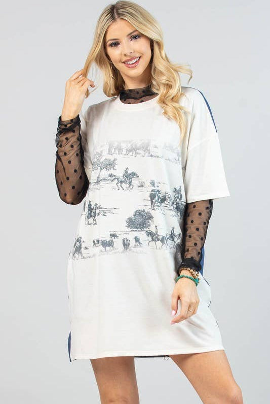 BLACK POLKA DOT SHEER MESH TOP-MESH TOP-Avery-Stuffology - Where Vintage Meets Modern, A Boutique for Real Women in Crosbyton, TX