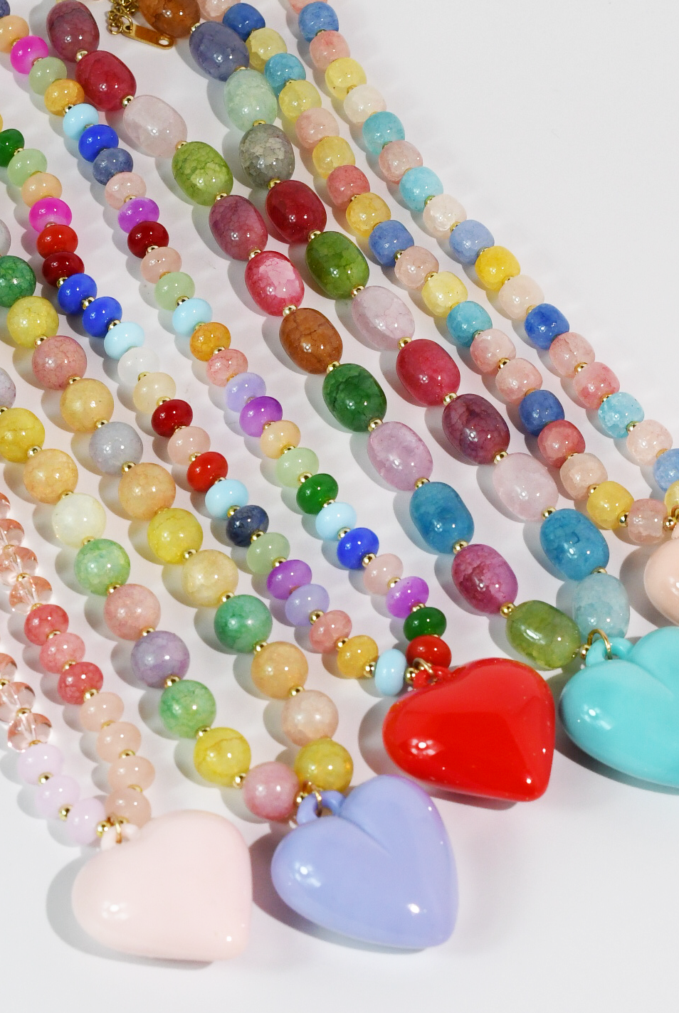 Happy colorful heart Necklace-necklace-Treasure Jewels Inc.-Stuffology - Where Vintage Meets Modern, A Boutique for Real Women in Crosbyton, TX