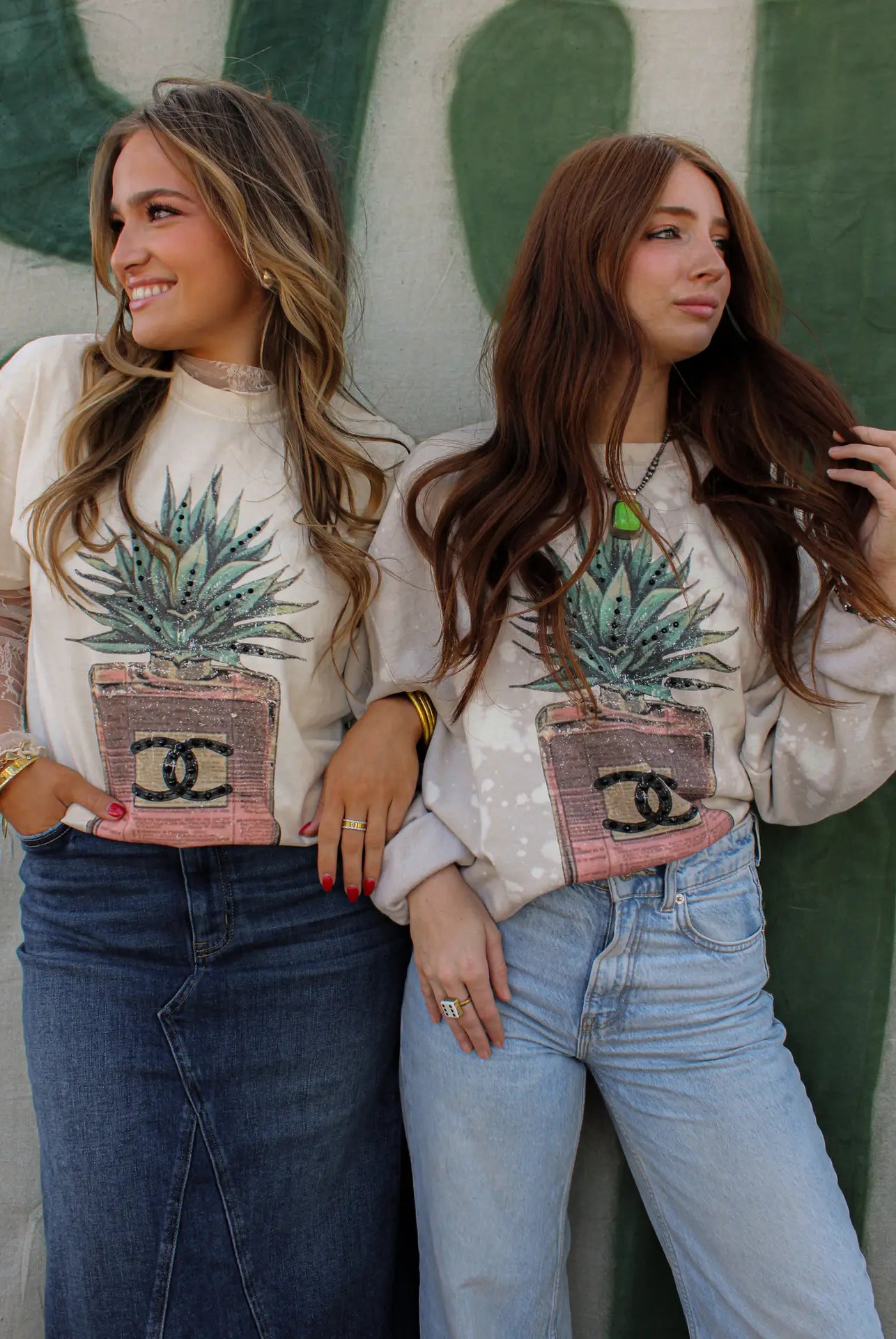 Desert Luxe Agave Graphic Tee-Graphic Tees-Stuffology Boutique -Stuffology - Where Vintage Meets Modern, A Boutique for Real Women in Crosbyton, TX