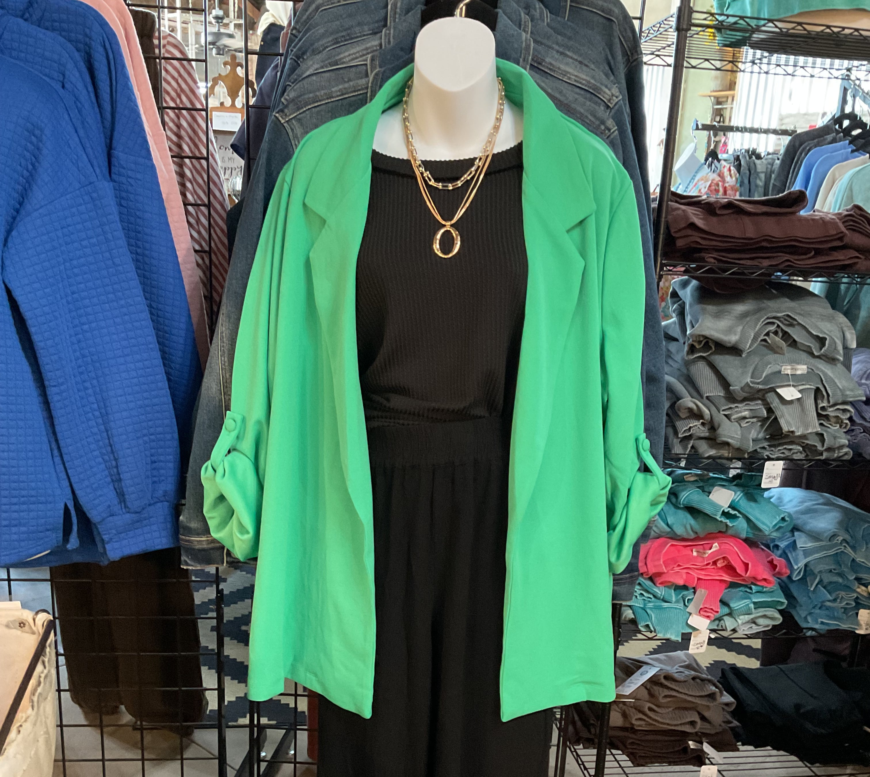 Open Front Boyfriend Blazer-Dear Scarlett-Stuffology - Where Vintage Meets Modern, A Boutique for Real Women in Crosbyton, TX