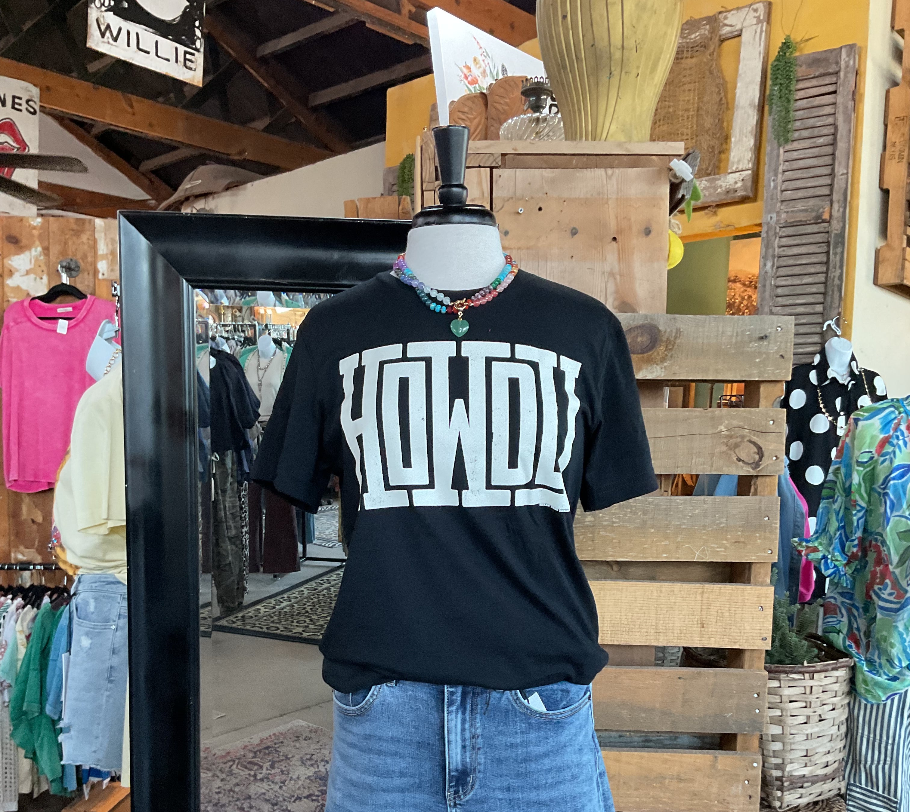 Howdy Block Tee-Graphic Tees-Texas True Threads-Stuffology - Where Vintage Meets Modern, A Boutique for Real Women in Crosbyton, TX