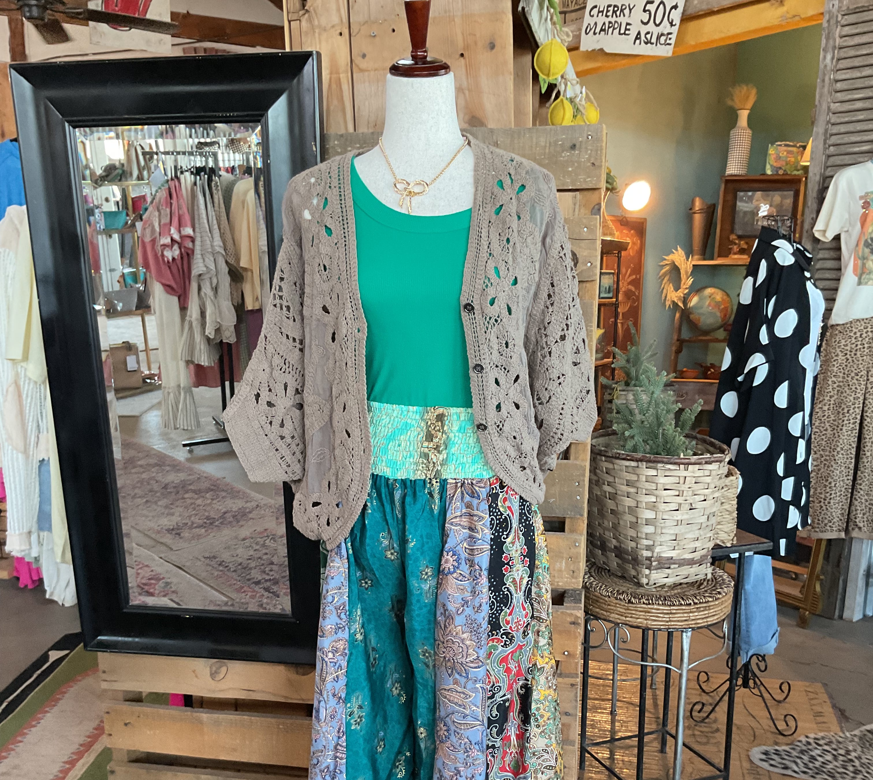 One-of-a-Kind Metallic Highlight Wide-Leg Pants-Pants-POL Clothing-Stuffology - Where Vintage Meets Modern, A Boutique for Real Women in Crosbyton, TX