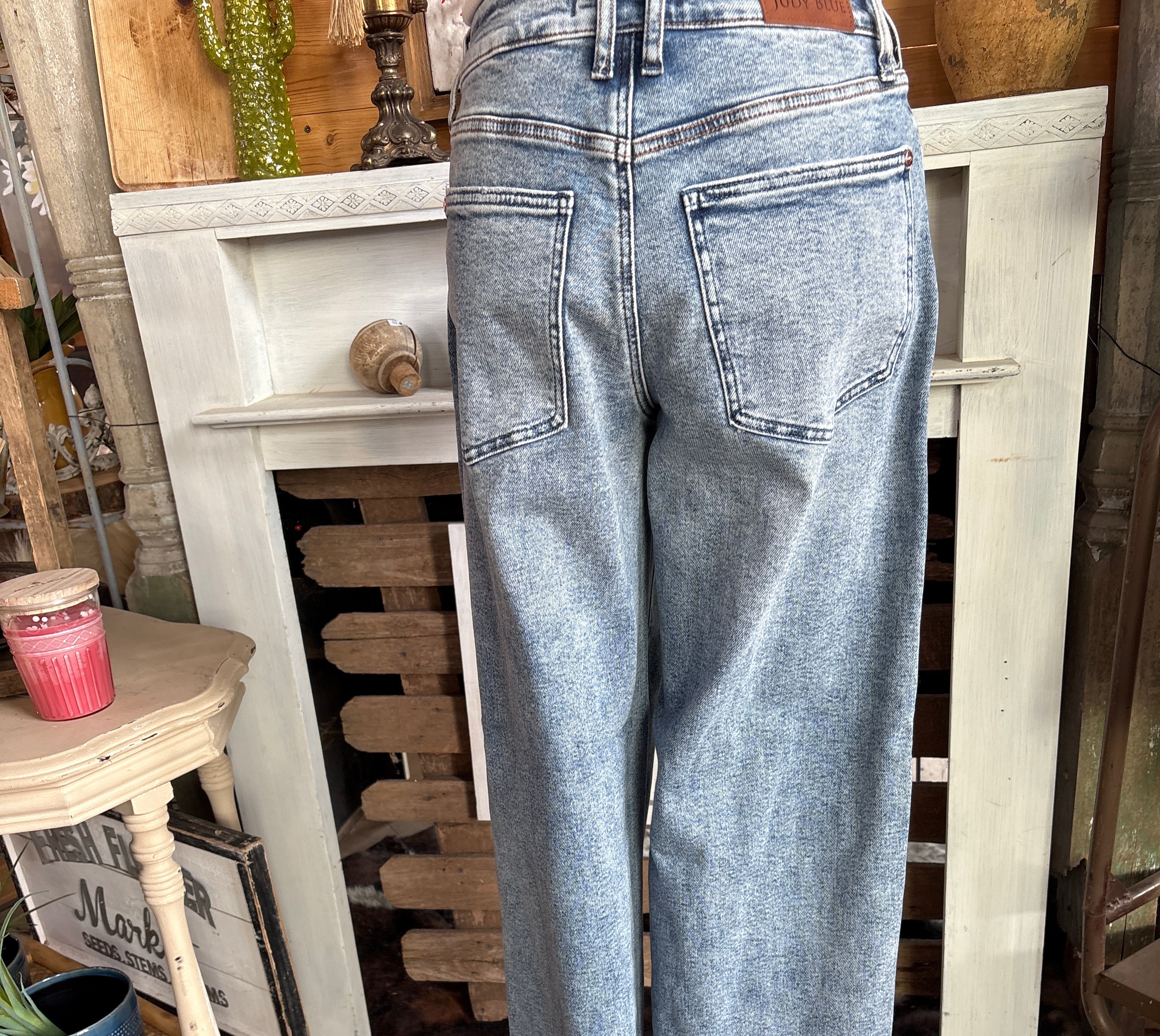Judy Blue High Waist Baggy Fit Jeans-JUDY BLUE-Stuffology - Where Vintage Meets Modern, A Boutique for Real Women in Crosbyton, TX
