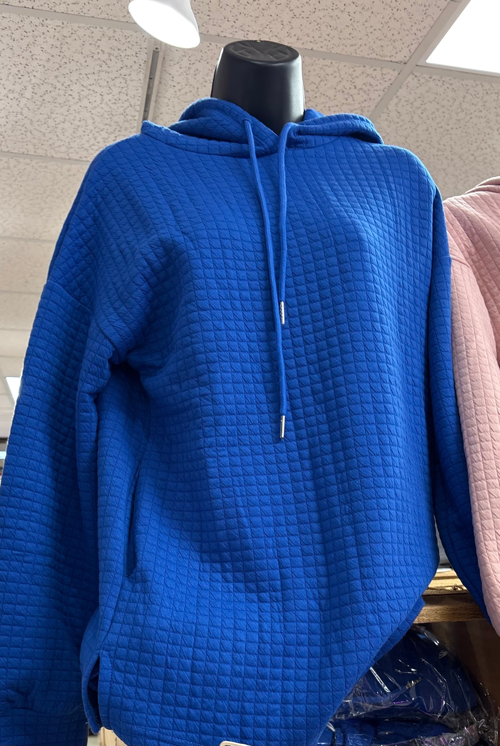 Quilted Textured Hoodie-Hoodie-Stuffology Boutique -Stuffology - Where Vintage Meets Modern, A Boutique for Real Women in Crosbyton, TX