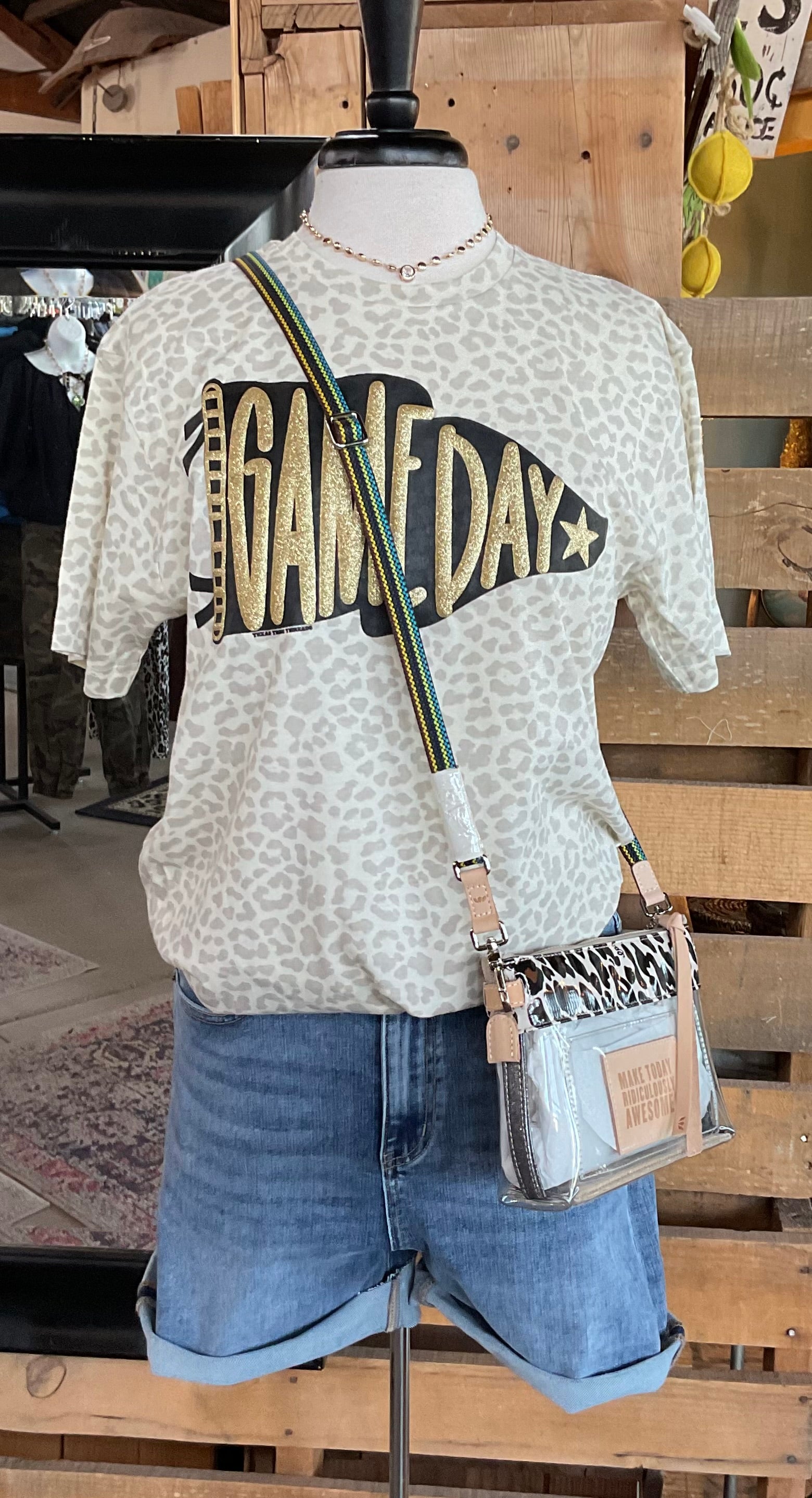 Leopard Game Day Tee-Graphic Tees-Texas True Threads-Stuffology - Where Vintage Meets Modern, A Boutique for Real Women in Crosbyton, TX