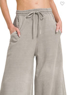 French Terry Pigment Dyed & Enzyme Washed Pants-Pants-ZENANA-Stuffology - Where Vintage Meets Modern, A Boutique for Real Women in Crosbyton, TX