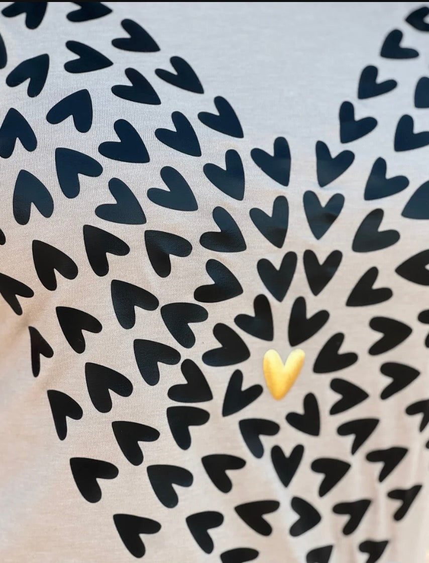 Black Heart Cluster Sweatshirt-SWEATSHIRT-Stuffology Boutique -Stuffology - Where Vintage Meets Modern, A Boutique for Real Women in Crosbyton, TX