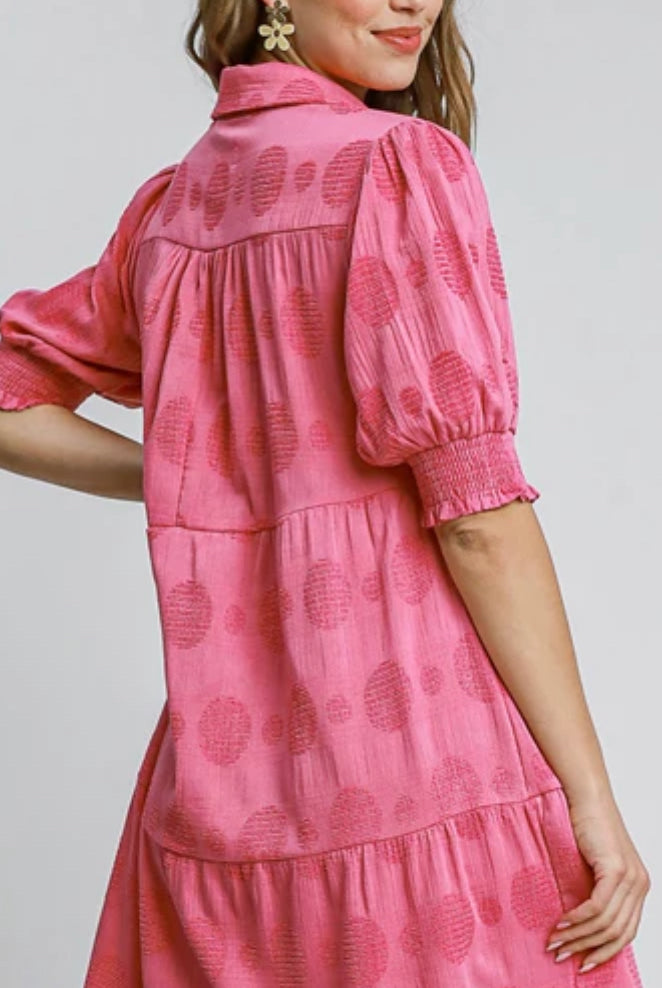 Swiss Dot Jacquard Tiered Maxi Dress-Dresses-Umgee-Stuffology - Where Vintage Meets Modern, A Boutique for Real Women in Crosbyton, TX