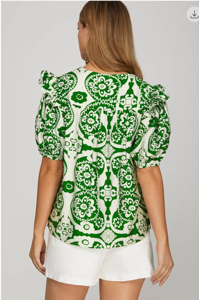 Garden Party Boho Top-TOP-She and Sky-Stuffology - Where Vintage Meets Modern, A Boutique for Real Women in Crosbyton, TX