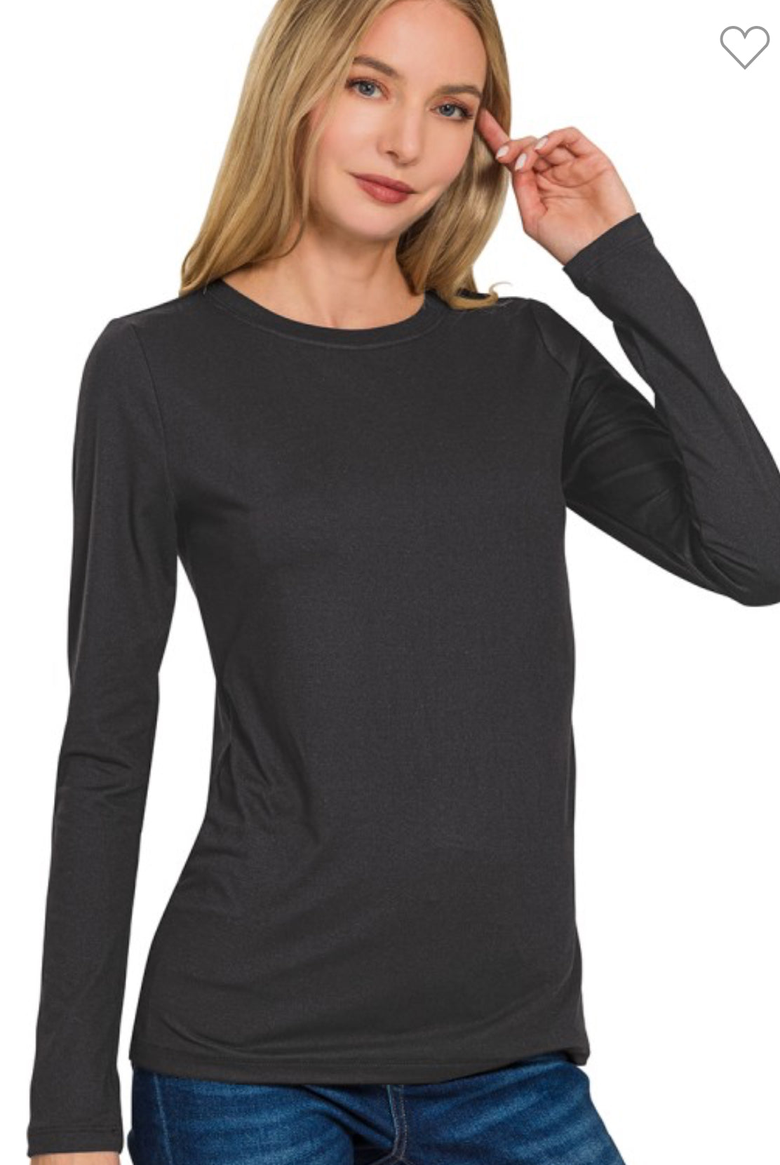 Long Sleeve Classic Crew Top-ZENANA-Stuffology - Where Vintage Meets Modern, A Boutique for Real Women in Crosbyton, TX