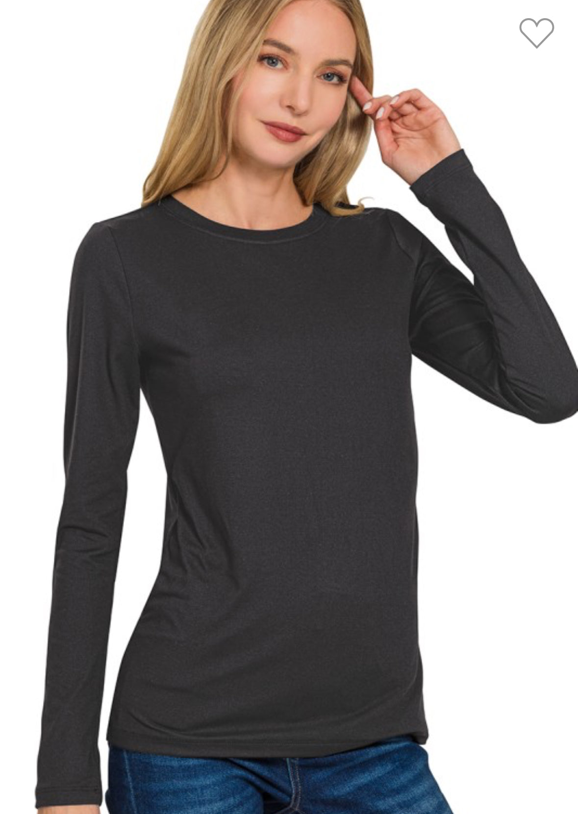 Long Sleeve Classic Crew Top-ZENANA-Stuffology - Where Vintage Meets Modern, A Boutique for Real Women in Crosbyton, TX
