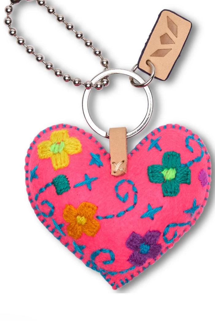 Consuela Corazon Grande Pink Charm-Bag Charms-CONSUELA-Stuffology - Where Vintage Meets Modern, A Boutique for Real Women in Crosbyton, TX