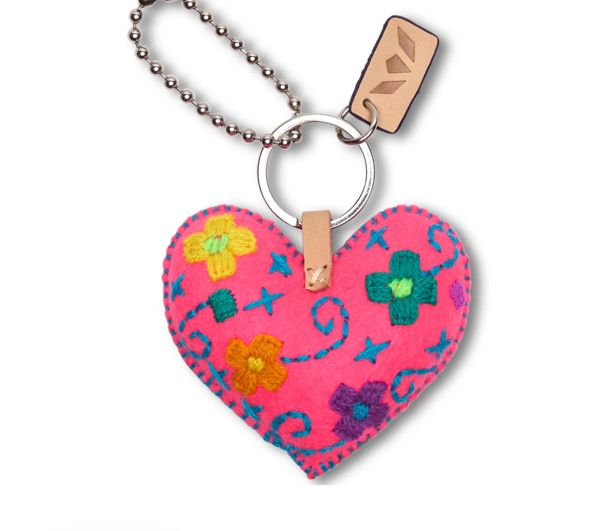 Consuela Corazon Grande Pink Charm-Bag Charms-CONSUELA-Stuffology - Where Vintage Meets Modern, A Boutique for Real Women in Crosbyton, TX