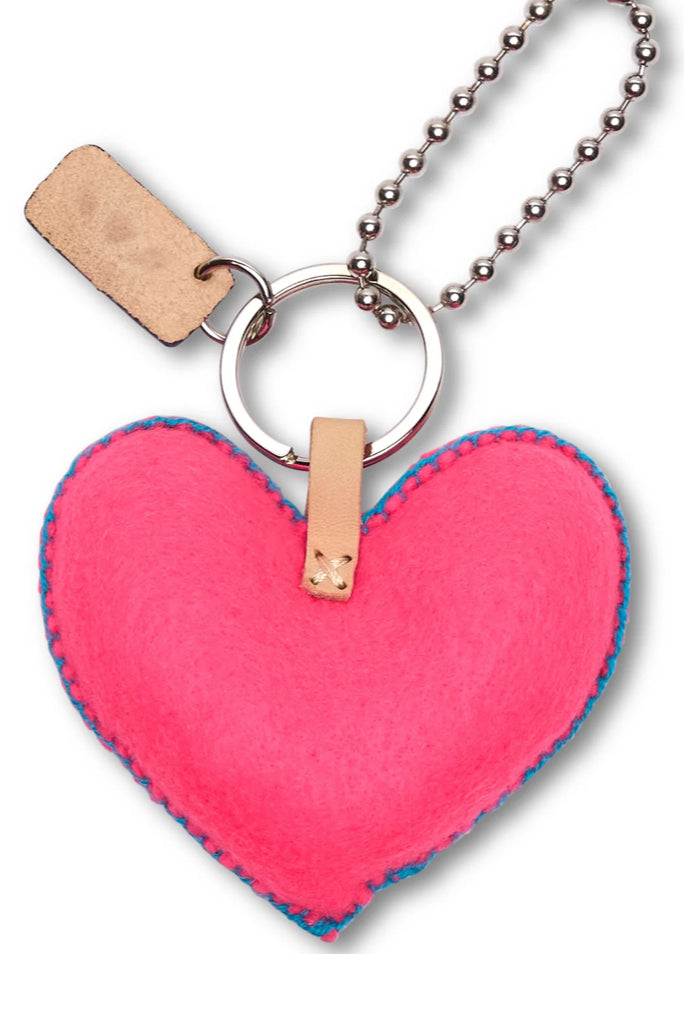 Consuela Corazon Grande Pink Charm-Bag Charms-CONSUELA-Stuffology - Where Vintage Meets Modern, A Boutique for Real Women in Crosbyton, TX