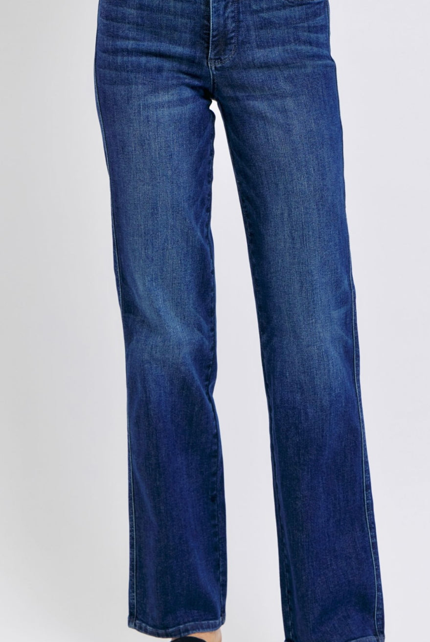 Judy Blue Mid Rise Straight Jeans-Jeans-Stuffology Boutique -Stuffology - Where Vintage Meets Modern, A Boutique for Real Women in Crosbyton, TX