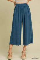 Frayed Hem Wide-Leg Pants-Pants-Umgee-Stuffology - Where Vintage Meets Modern, A Boutique for Real Women in Crosbyton, TX