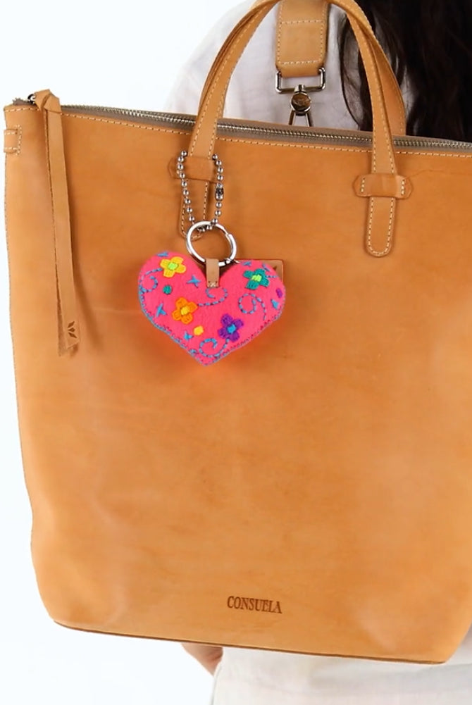 Consuela Corazon Grande Pink Charm-Bag Charms-CONSUELA-Stuffology - Where Vintage Meets Modern, A Boutique for Real Women in Crosbyton, TX