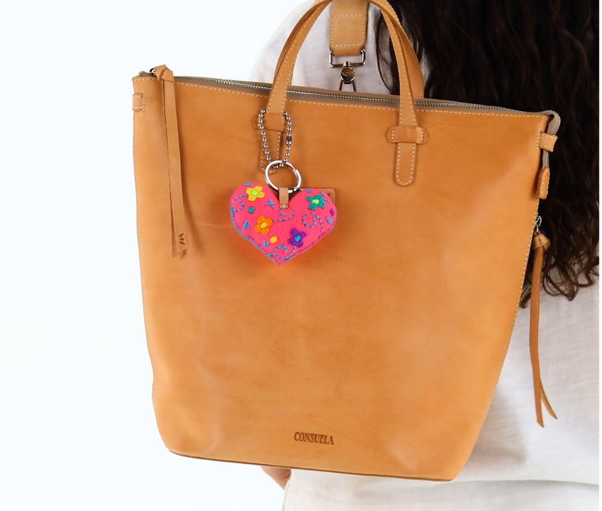 Consuela Corazon Grande Pink Charm-Bag Charms-CONSUELA-Stuffology - Where Vintage Meets Modern, A Boutique for Real Women in Crosbyton, TX